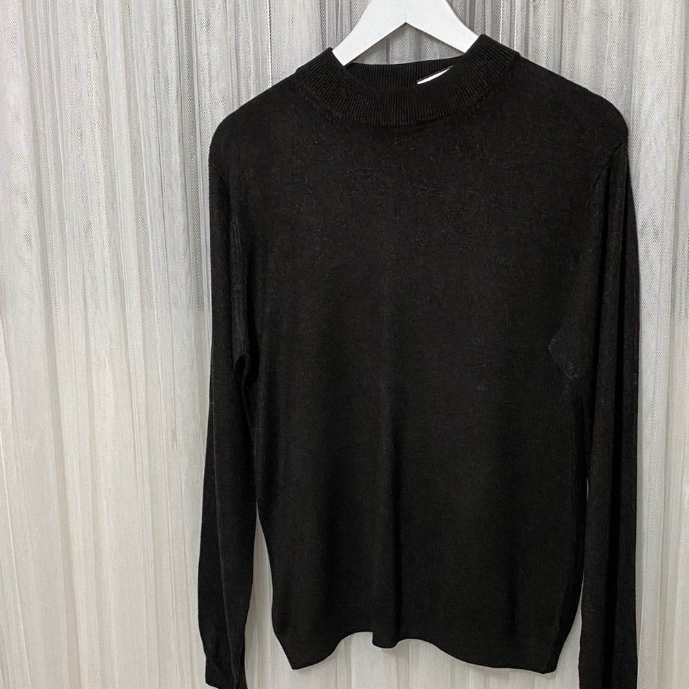 Klauss Boehler Long Sleeve 100% Rayon Bamboo Fiber Crew Neck Sweater Size L